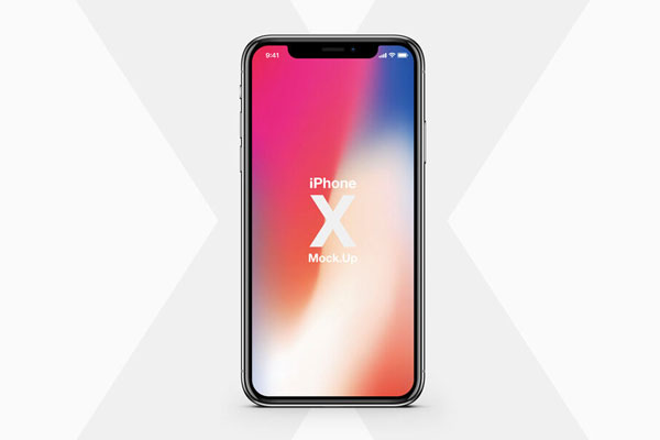 iPhone X Vector Mockup with a Front View