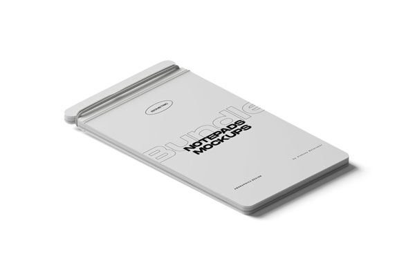 Isometric Closed Notepad with a Rope Mockup