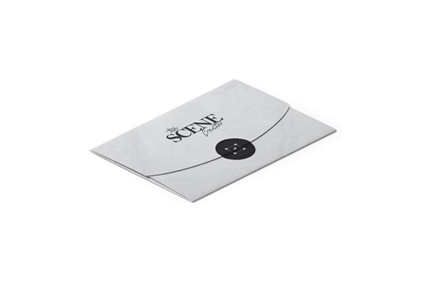 Isometric Closed Paper Envelope Mockup