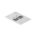 Isometric Crumpled A4 Paper Mockup on a Simple Surface
