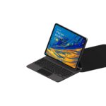 Isometric iPad Pro on a Stand with Keyboard Mockup