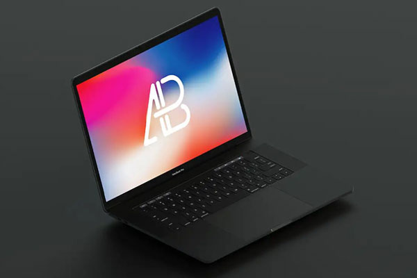 Isometric Matte Macbook Pro Mockup
