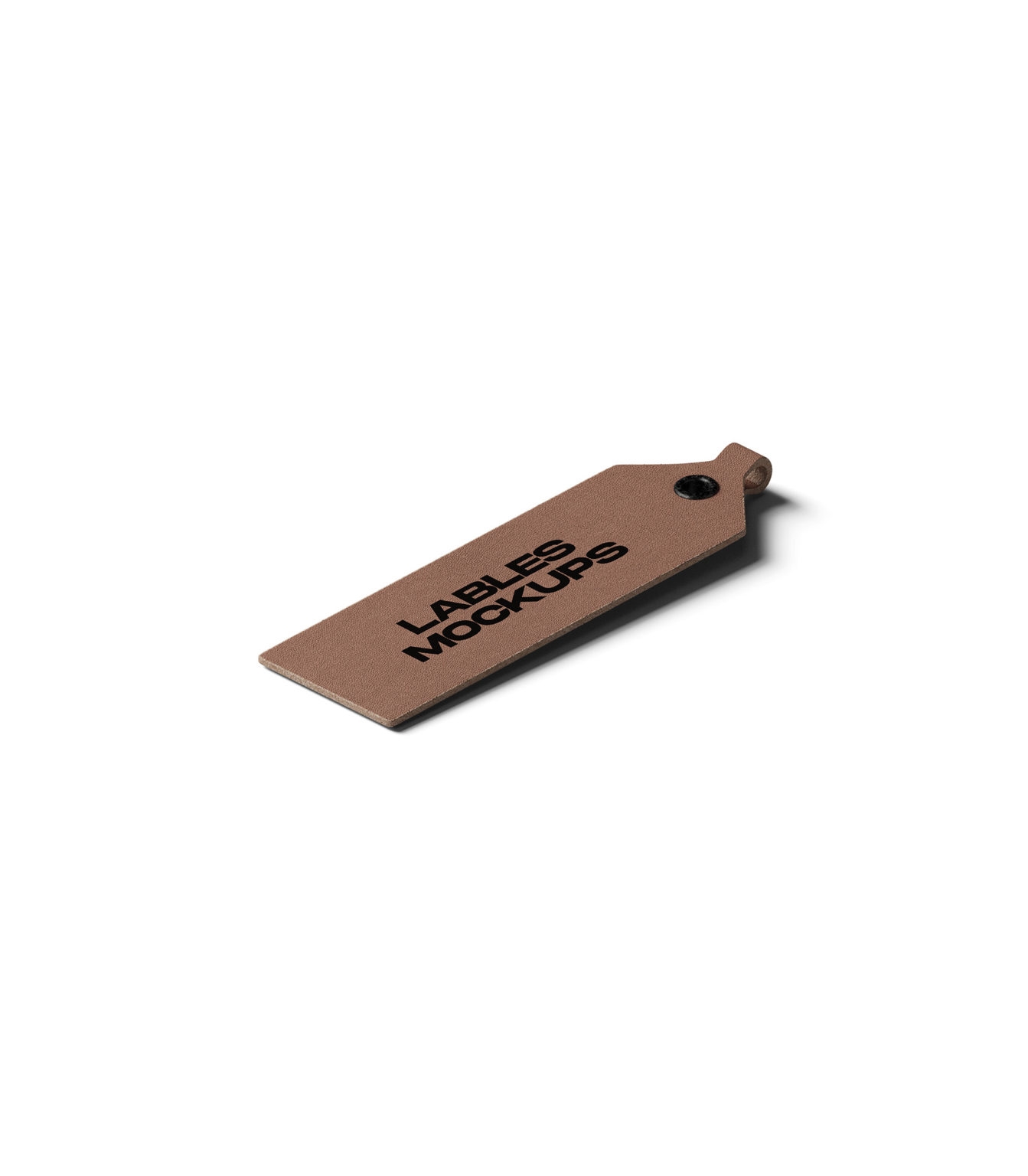 Isometric Small Leather Label Mockup FREE PSD