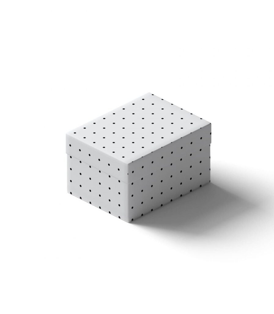 Isometric Spotty Box Packaging Mockup
