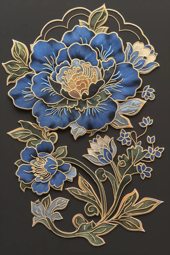 Japanese Floral Sticker Art