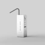 Juice Box Mockup with Straw in Front Vision
