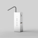 Juice Box Mockup with Straw in Front Vision