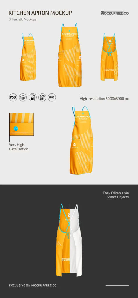 Kitchen Apron Mockup