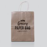 Kraft Paper Bag Mockup In Two Different Angles