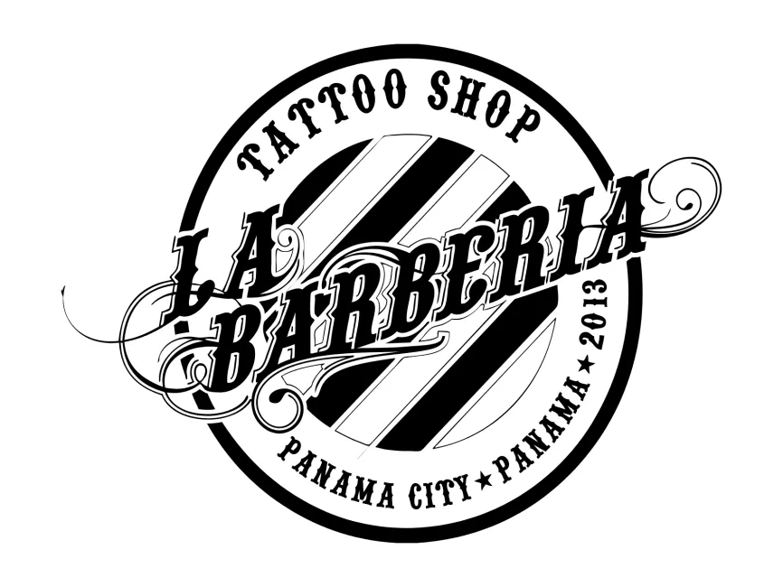 La Barberia Tattoo Shop Logo