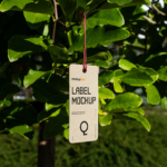 Label Hanging on Plant Mockup