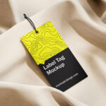 Label Tag on Fabric Mockup