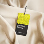 Label Tag on Fabric Mockup