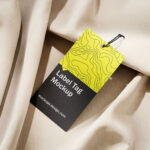 Label Tag on Fabric Mockup