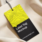 Label Tag on Fabric Mockup