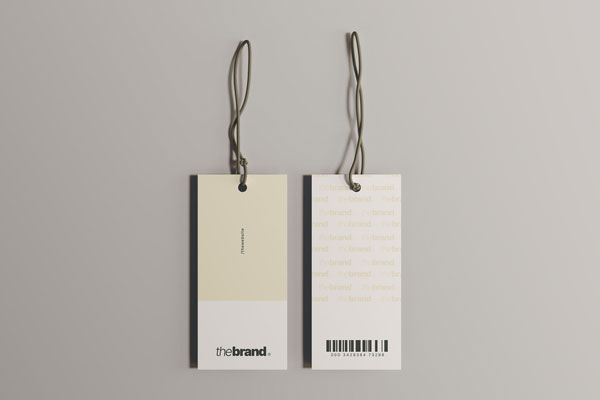 Label Tags Mockup in Facing View