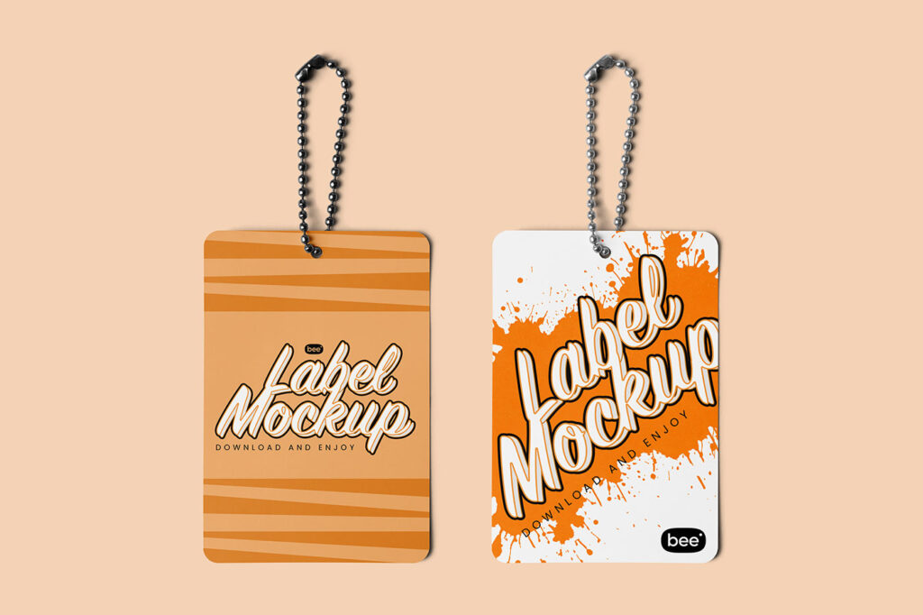 Label with Chain Mockups