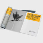 Landscape Brochure Mockup in 3 Sights