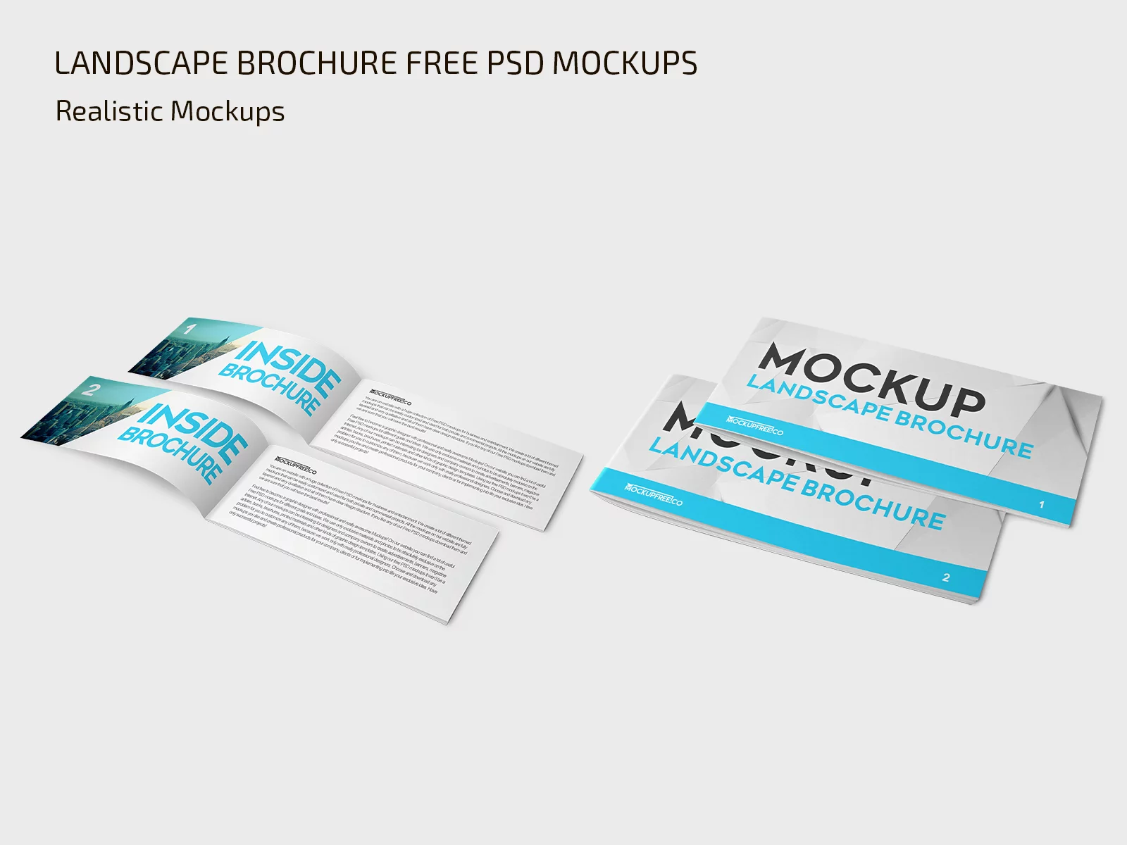 Free Landscape Brochure Mockups PSD Template