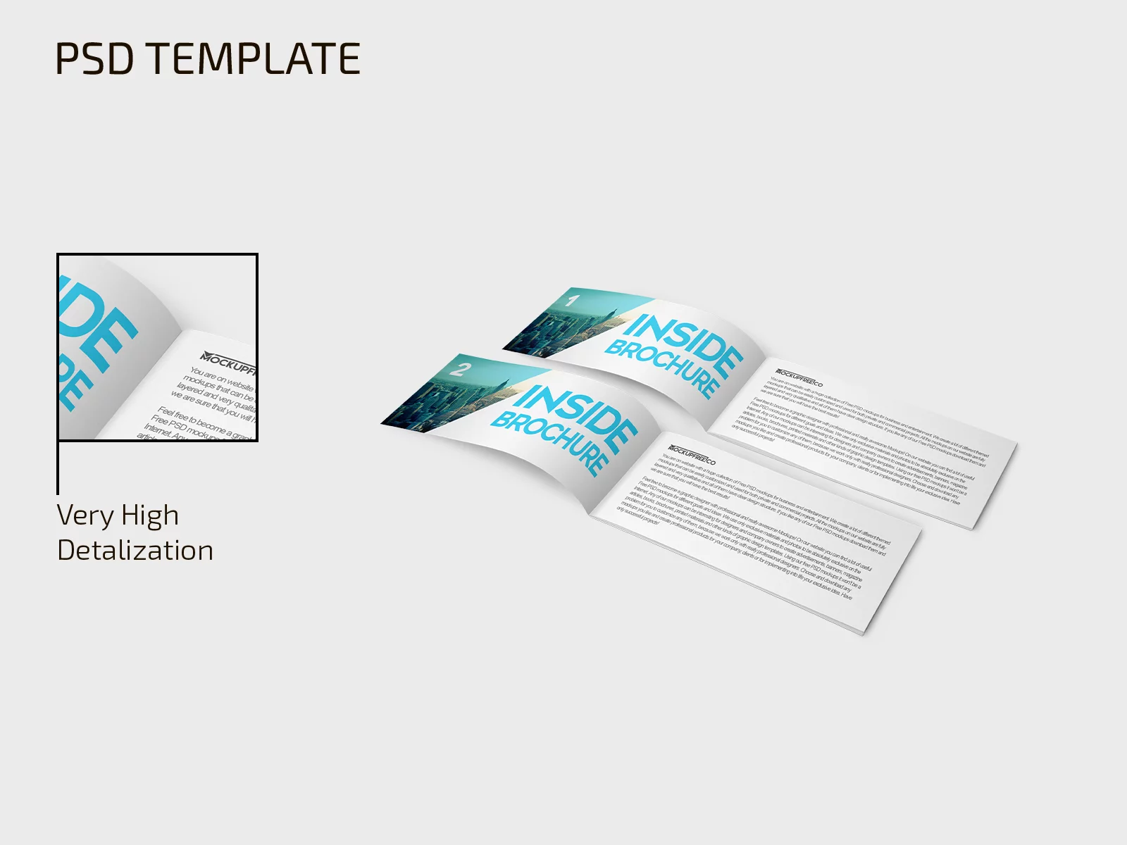 Free Landscape Brochure Mockups PSD Template
