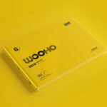 Landscape Hardcover Book Mockup in 4 Showcases