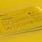 Landscape Hardcover Book Mockup in 4 Sights