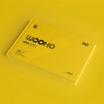 Landscape Hardcover Book Mockup in 4 Sights