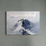 Landscape Magazine Mockup in Front Sight