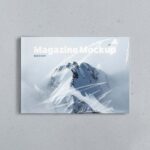 Landscape Magazine Mockup in Front Sight
