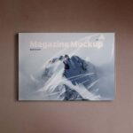 Landscape Magazine Mockup in Front Sight