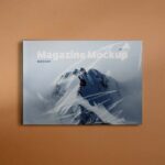 Landscape Magazine Mockup in Front Sight