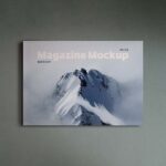 Landscape Magazine Mockup in Front Sight
