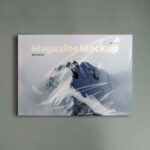 Landscape Magazine Mockup in Front Sight