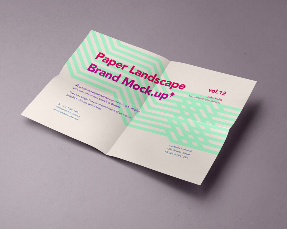 Landscape of a Paper Mockup