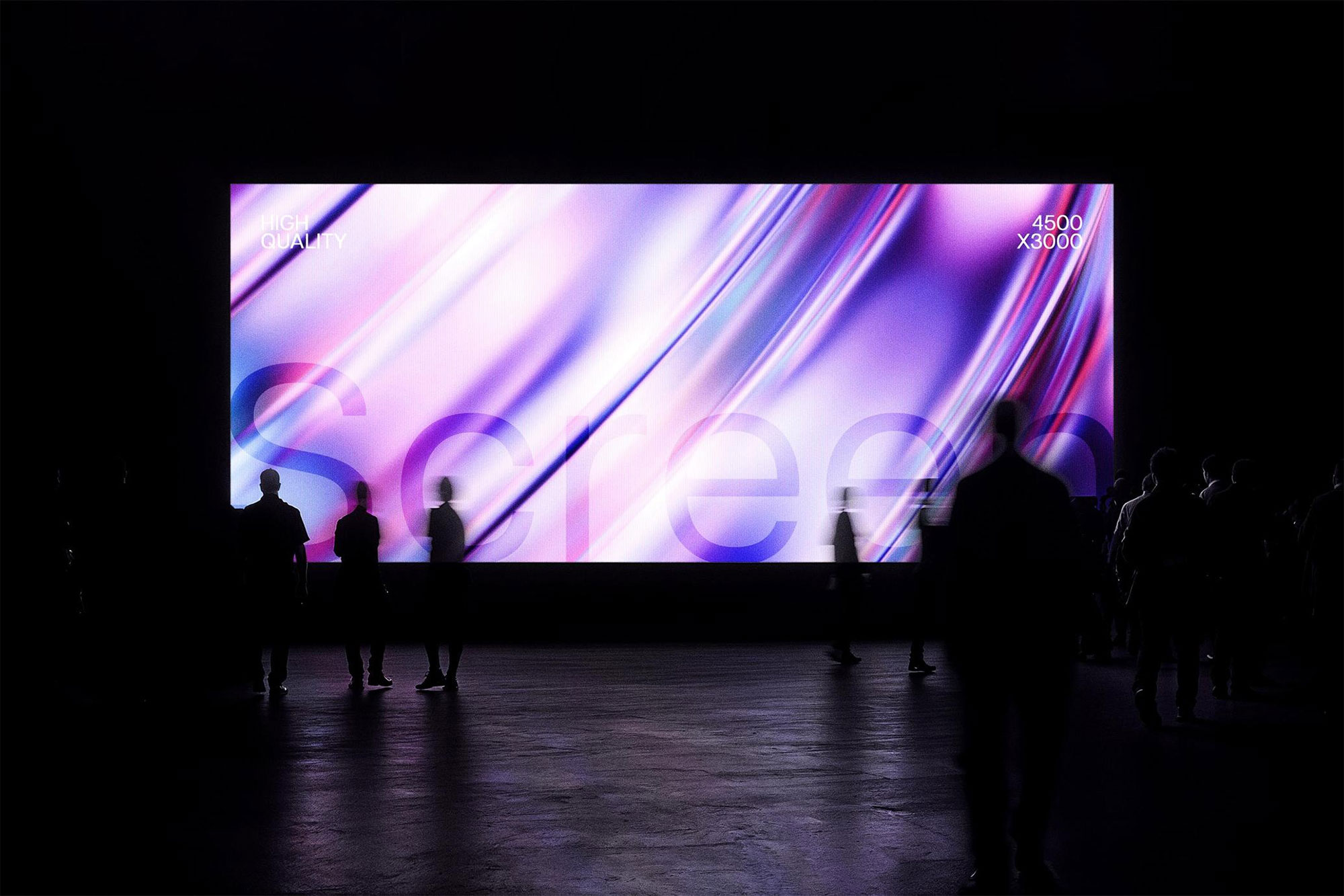 Free Large 21:9 Expo Screen Mockup PSD Template