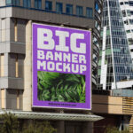 Large Banner Mockup on Building