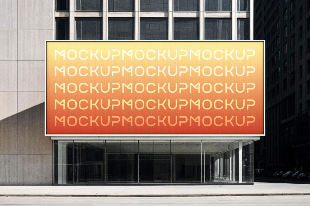 Large Outdoor 21:9 Screen Mockup
