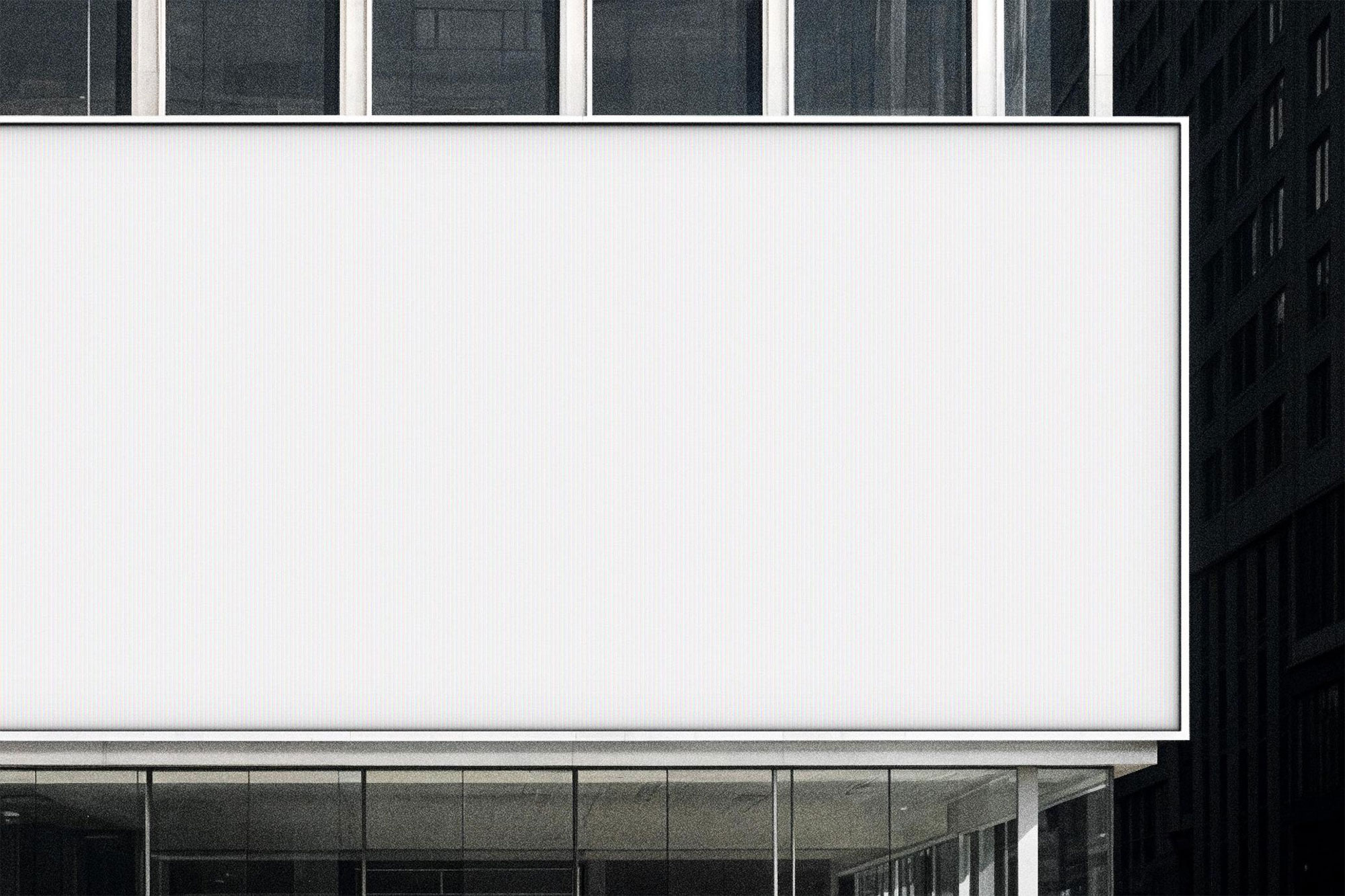 Free Large Outdoor 21:9 Screen Mockup PSD Template