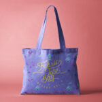 Large Tote Bag with Long Handles Mockup in Front View