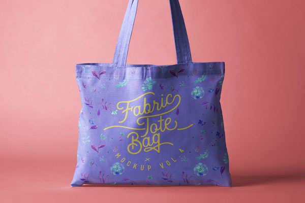 Large Tote Bag with Long Handles Mockup in Front View