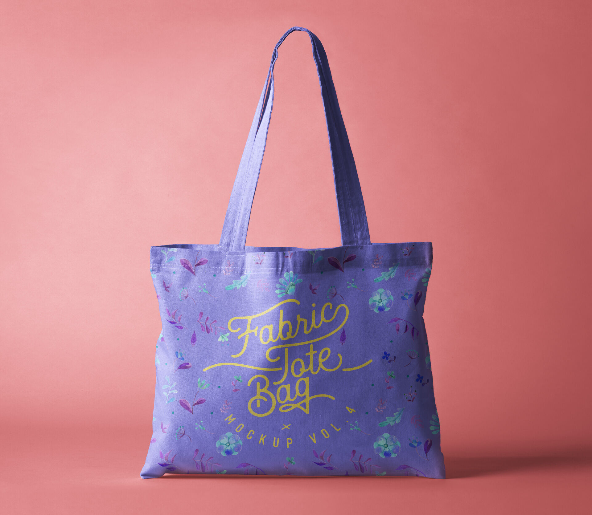 Large Tote Bag with Long Handles Mockup in Front View FREE PSD