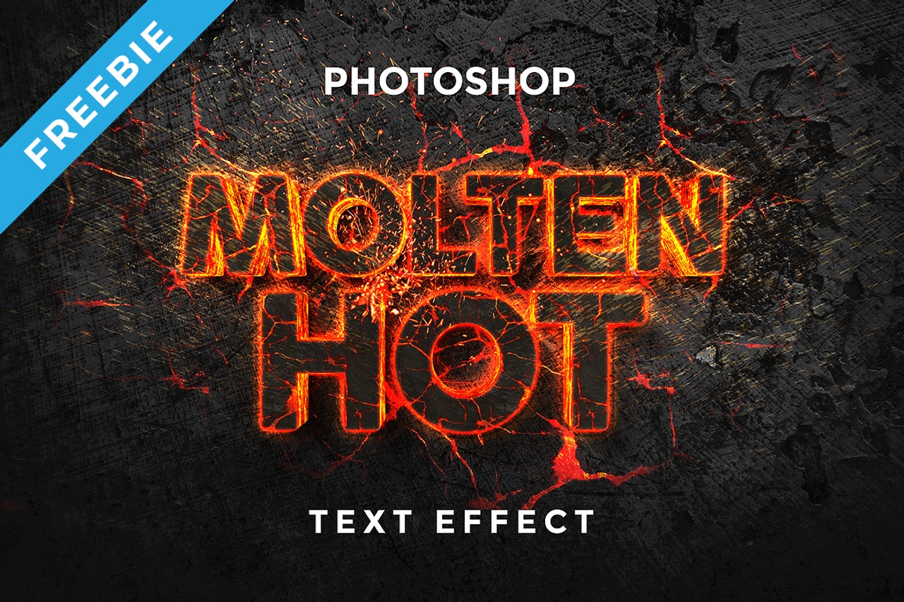 Lava 3D Text Effect FREE PSD