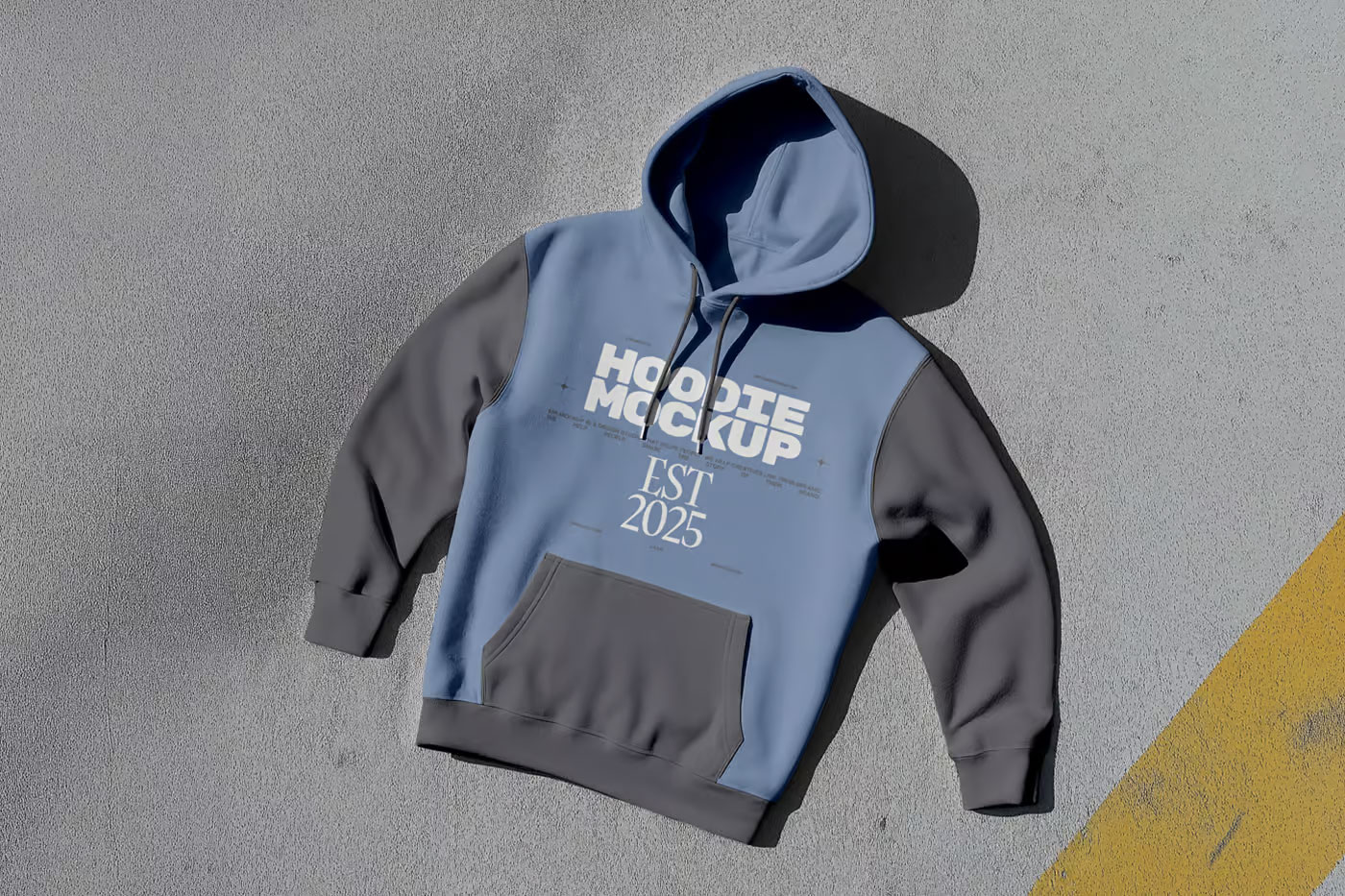 Free Laying Hoodie Mockup PSD Template