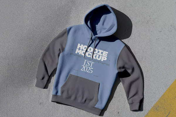 Laying Hoodie Mockup