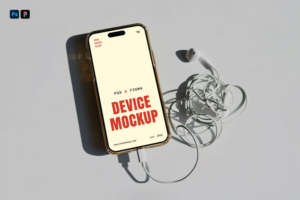 Laying iPhone 16 Pro Mockup