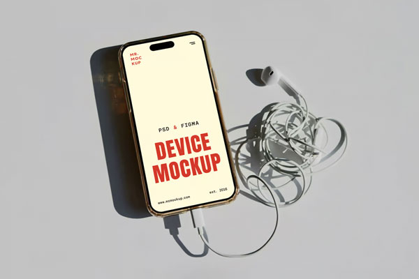 Laying iPhone 16 Pro Mockup