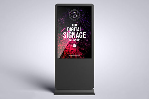 LCD Digital Signage Stand Mockup