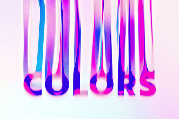 Leaking Colors Text Effect