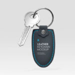 Leather Keychain Mockup