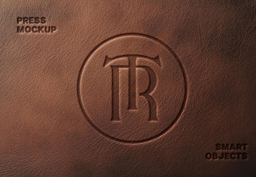 Leather Pressed Logo Mockup
